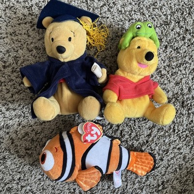 Disney Sparkle Ty Finding Dory NEMO Plush Stuffed Animal 9'' Beanie Babies Pooh
