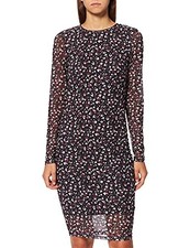 Supermom Floral Mesh Maternity Dress - Long Sleeve Midi Pregnancy Occasion Wear