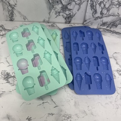 Silicone Molds Used for Wax Melts Lot of 5 Ice Cream Theme 