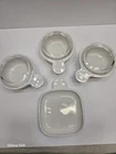 Vintage Corning Ware  P-150-B 15 Oz Grab It Dish & Pyrex Lid & Square  P-185-B