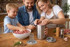 Schinkenkocher Set Edelstahl 0,8–3kg  Thermometer & Kochbeutel Familie & Feste