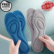 4PCS Memory Foam Orthopedic Insoles Arch Support Shoe Inserts for Men Women