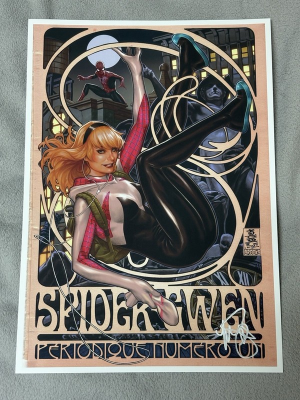 MARK BROOKS  ~ SPIDER-GWEN ART PRINT - SIGNED 11.5”x18”