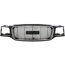 Grille For 1992-2000 GMC Yukon Chrome Shell with Black Insert Denali Package