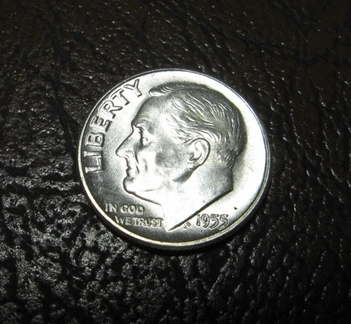 1955 Roosevelt Silver Dime BU