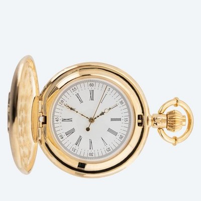 Taschenuhr goldfarben Excellanc Metall hochwertiges Quarzwerk - Ä721