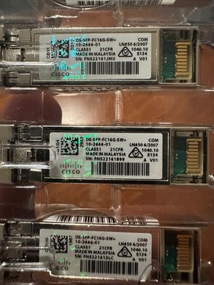 NEW Cisco 16Gb Fibre Channel SFP+ DS-SFP-FC16G-SW   Lot of 10   Genuine Original