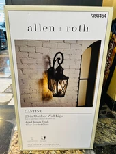 allen + roth Castine 3-Light Outdoor Wall Lantern Oil-Rubbed Bronze 23.75" H