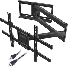 Wall Mount with Extra Long Extendable Arm for 32-75 Inch TVs, Holds Up to 132lbs