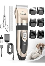 oneisall Dog Clipper Low Noise, Dog Grooming Kit with Rechargeable, Dog Shaver