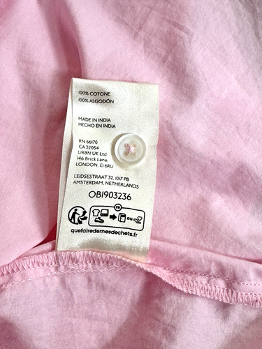 Maeve Anthropologie rosa Kurzarm Oversize Button Down Bluse Größe Medium - Bild 9 von 11