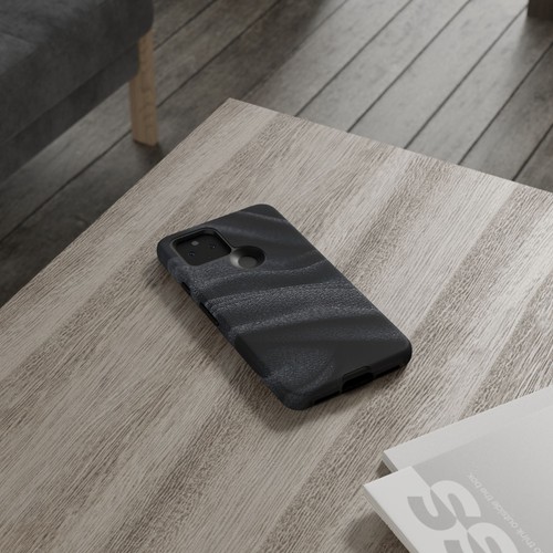 Black Pleated Fabric-look Tough Phone Case - iphone, Samsung galaxy, Goog Pixel - Picture 143 of 235