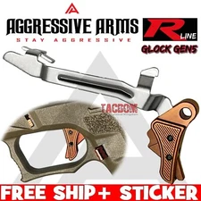 AGGRESSIVE ARMS ROSE COPPER TRIGGER & BAR Gen 5 GL0CK 17 19 26 45 STAINLESS STL