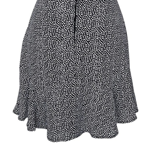 Miami Becca Flutter Sleeve Godet Mini Dress Women’s Size S Belt Tie Black White - Bild 9 von 11