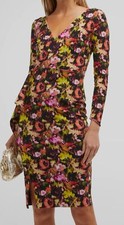 750 Chiara Boni La Petite Robe Women's Black Floral Sheath Dress Size IT44/US8