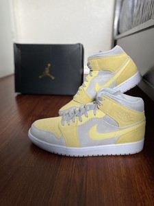 Air Jordan 1 Mid Mixed Textures âYellowâ, Size 12.5, Deadstock! | eBay