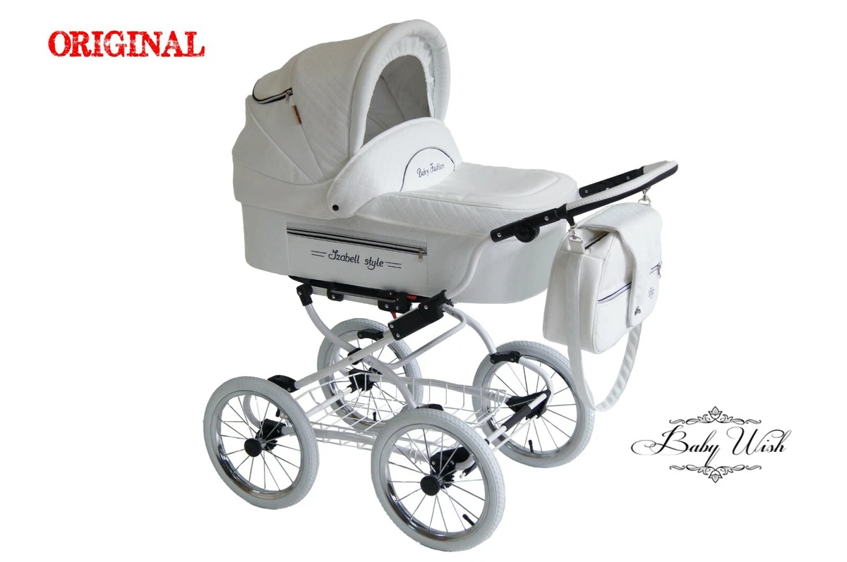 ISABELL Pram Baby Fashion 3in1 CARRYCOT STROLLER CAR SEAT FREE RAINCOVER