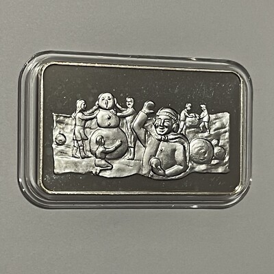 1973 Vintage Collector Bar Building Together 1 Troy Oz .999 Fine