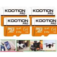 1/3/5 Pack 64GB Micro SD Card Flash Memory TF Card for Smartphones Tablet