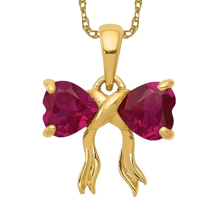 Chapado en Oro Amarillo Rubí Moda Collares y Colgantes