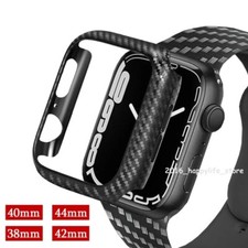 Carbon fiber Strap Protector Case Cover For Apple iWatch Series 9 8 7 6 5 4 SE 2