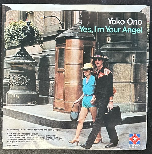 John Lennon Yoko Ono Watching The Wheels Original 1981 Vinyl 45 (VG) GEF49695 - Picture 4 of 4