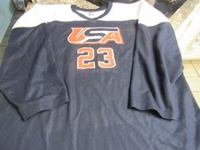 NEW NOS TEAM USA BLUE HOCKEY JERSEY Alleson Athletics Size Large