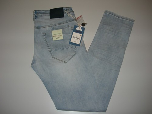 MORRIS JEANS DENIM CHIARISSIMO STRETCH CONFORT ELASTICIZZATO F09 UOMO DONNA  | eBay