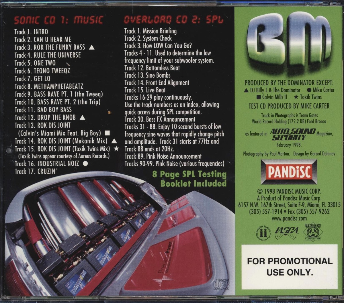 (CD)Sonic Overload／Bass Mekanik Bass Mekanik Sonic Overload Good Condition 2 Cds 54291889721