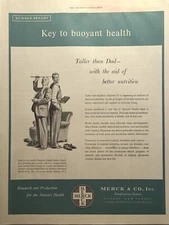 Merck & Co. Better Nutrition Vitamins Rahway NJ Vintage Print Ad 1952