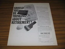 1963 Print Ad New York Life Insurance Thinking About Retirement?
