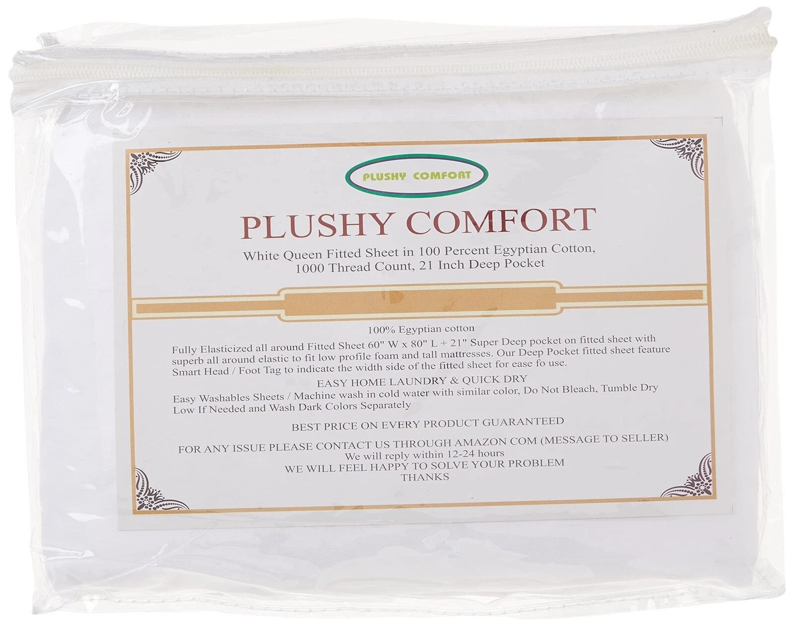 White Egyptian Cotton White Sheets