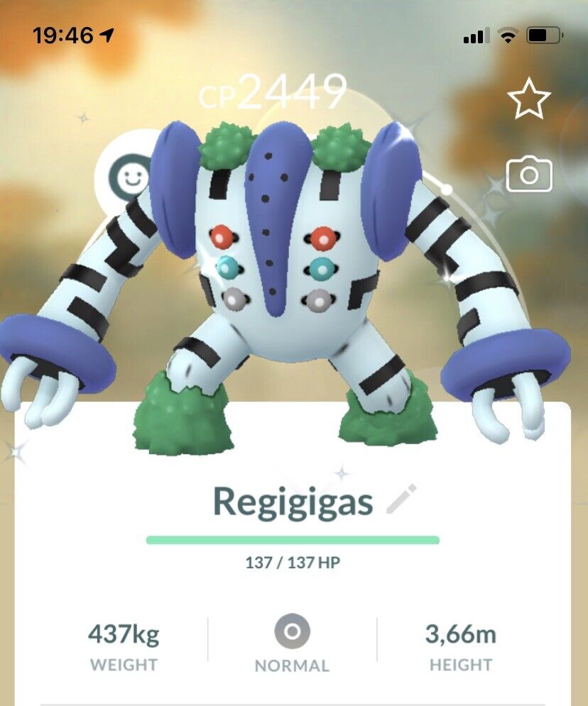 Shiny Regigigas Pokemon Trade Go LV20 Registered / 30 Day Trading Pokémon