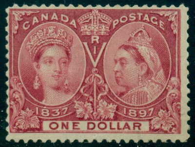 切手61 CANADA #61, $1.00 Jubilee, og, LH, F/VF, Scott $850.00 | eBay