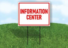 INFORMATION CENTER RED 18x24 in Yard Road Sign w/ Stand