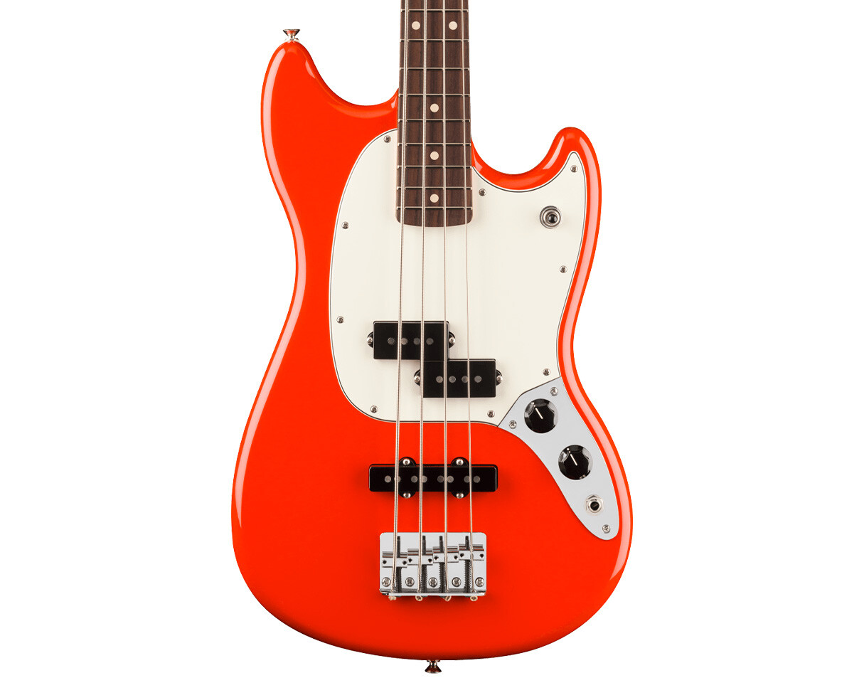 Open Box Fender Player II Mustang Bass PJ - Coral Red w/Rosewood FB