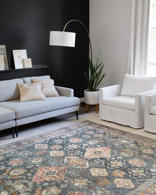 Loloi II Skye Collection SKY-10 Sea/Rust 9'-0'' x 12'-0'', 13'' Thick,Area Rug,S...