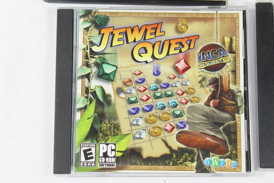 6 PC Games JEWEL QUEST CD Roms in Cases Inca Quest Solitaire Mysteries - Image 2 of 4