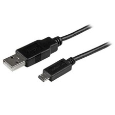 USBAUB1MBK Startech 1m Mobile Charge Sync USB to Slim Micro USB Cable