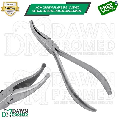 How Crown Pliers 5.5  Curved Serrated Tips Oral Dental Orthodontic German Grade