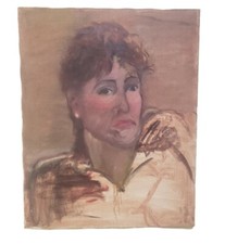 Vintage Oil Painting Woman Portrait By Patricia Morone