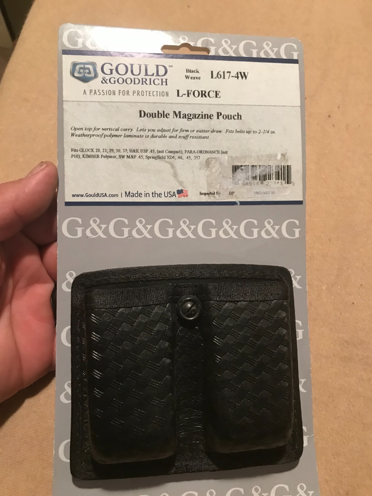 Gould & Goodrich Double Magazine Pouch Double Stack Large Glock S&W 45 M&P-image