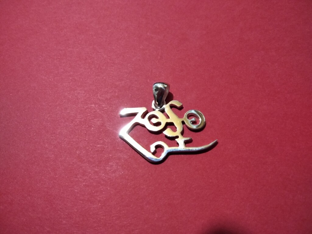 Zoso logo of Jimmy Page Led Zeppelin Pendant made Sterling Silver