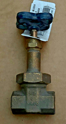 Nibco 1/2'' Brass Gate Valve T-154-A 200 SWP 400 WOG Threaded USA made