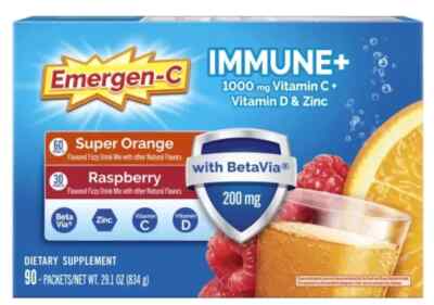 Emergen-C 1,000mg Vitamin C Dietary Supplement for Immune Support (120 Packets)