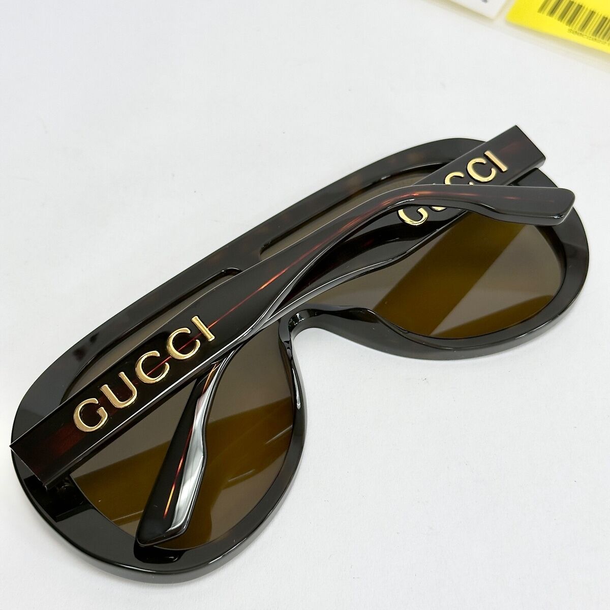 GUCCI 1370 Havana Blue Print Mirror Gg1370S Aviator Mask GUCCI 1370 Havana Blue Print Mirror Gg1370S Aviator Mask