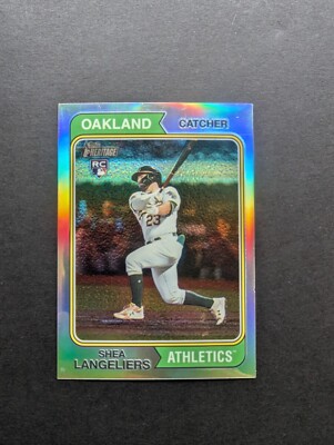 *Scratch* 2023 Topps Heritage Shea Langeliers Silver Refractor /574 A's #190