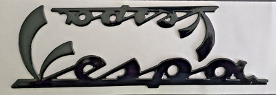2 x Vespa 3D-Aufkleber   150x48mm   98x32mm   Badge   Sticker   Emblem   Schwarz