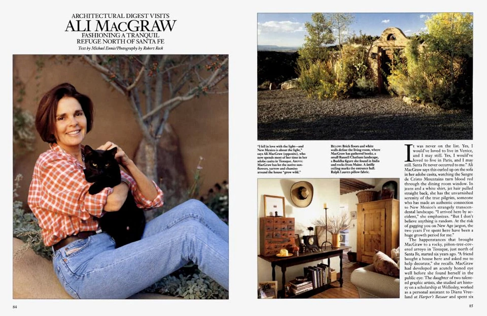 Architectural Digest Magazine July 1997 Ali MacGraw Vintage Original Publication - Image 3 of 4