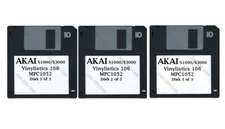 Akai S1000 / S3000 Three Floppy Disks Vinylistics 106 MPC1052